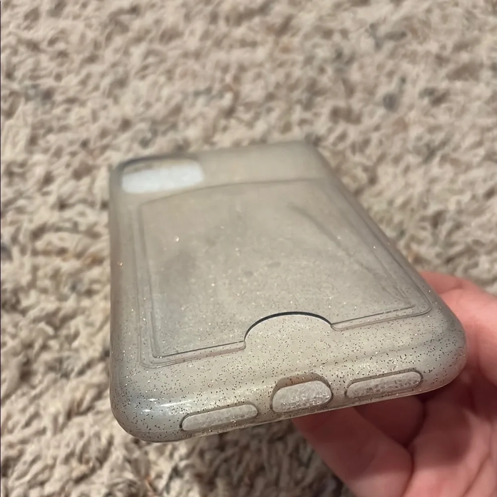 iPhone 11 Glitter Clear White Phone Case with Photo Pocket and Clear phone case - Picture 11 of 11